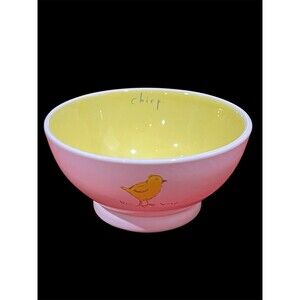 Rae Dunn Holiday “Chirp” Easter Yellow Bowl Pottery Artisan Collection